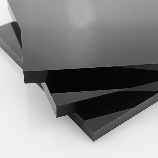 Black High-Gloss Acrylic Sheet | Plexiglas | 6 MM | CPS